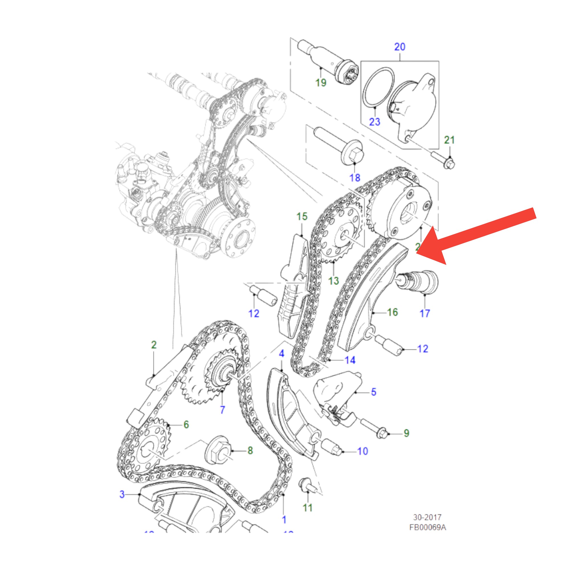 EKSANTRİK ZİNCİRİ ÜST(SET)